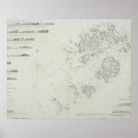 Mapa das Ilhas Scilly na Grã-Bretanha