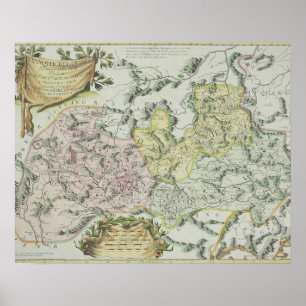 Poster Mapa das províncias em China