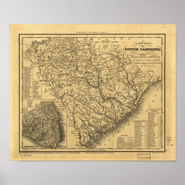 Poster Mapa das rotas de transporte ferroviário e marítim (Frente)