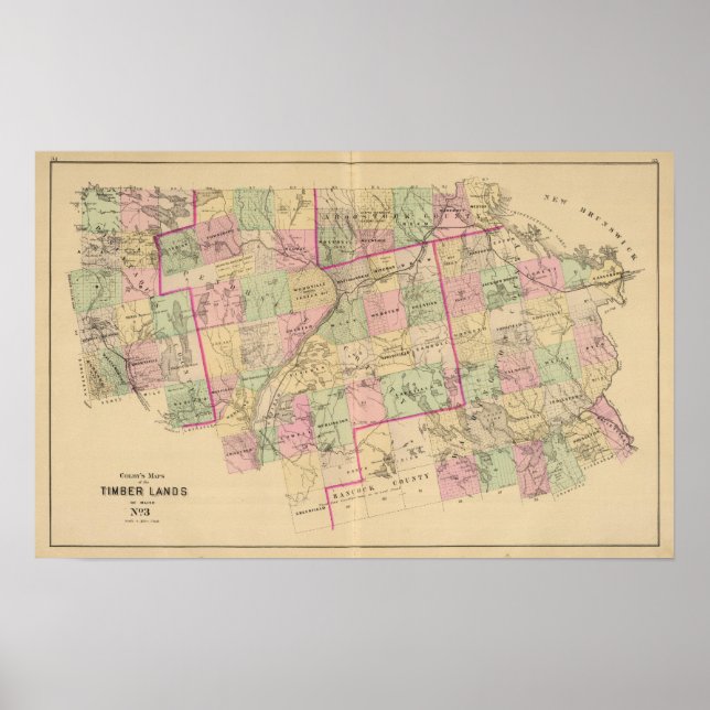 Poster Mapa das terras-da-madeira 3 (Frente)