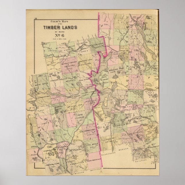 Pôster Mapa das terras-da-madeira 6 (Frente)