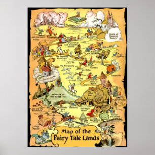 Poster Mapa das Terras de Leite (em 23 tamanhos)