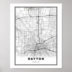 Poster Mapa Dayton