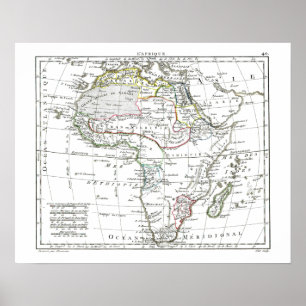 Poster Mapa de 1806 - L'Afrique