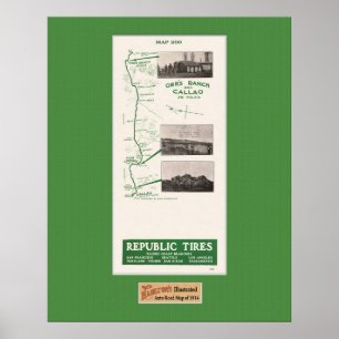 Poster Mapa de 1914, Orr's Ranch e Callao