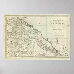 Pôster Mapa de Abyssinia