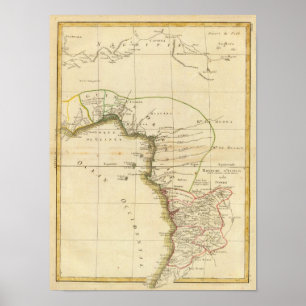 Pôster Mapa de África ocidental
