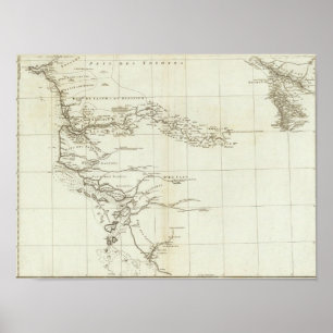 Pôster Mapa de África ocidental