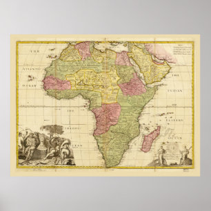 Poster Mapa de África por John Senex (1725)