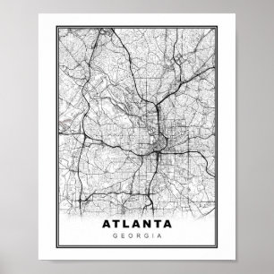 Poster Mapa de Atlanta