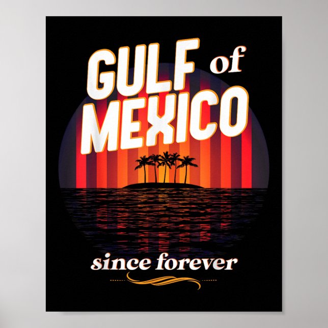 Poster Mapa De Bandeiras Do Golfo Do México, Funny Améric (Frente)