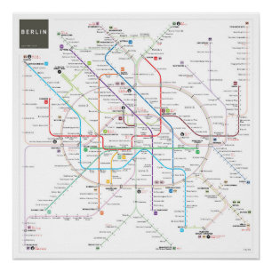 Pôster Mapa de Berlim INAT