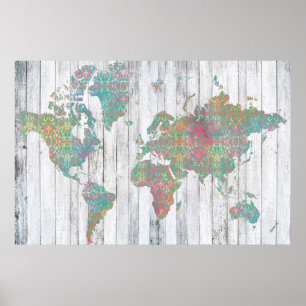 Pôster Mapa de Boho II