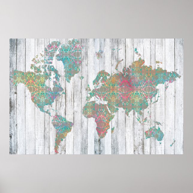 Pôster Mapa de Boho II (Frente)