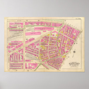 Pôster Mapa de Boston 19