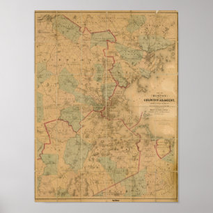 Pôster Mapa de Boston 2