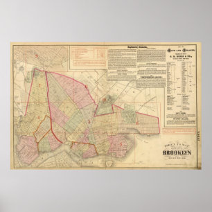 Poster Mapa de Brooklyn do índice