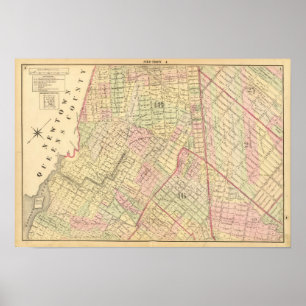 Poster Mapa de Brooklyn do segundo 4