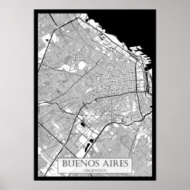 Poster Mapa de Buenos Aires Argentina