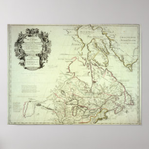 Poster Mapa de Canadá