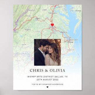 Poster Mapa de Casal Personalizado Presente de Casamento