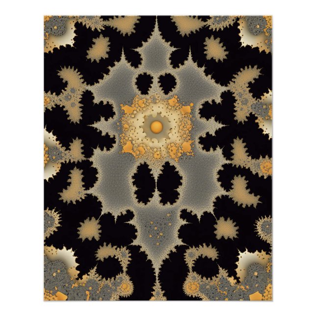 Pôster Mapa de Cavernas de Mandlebrot (Frente)