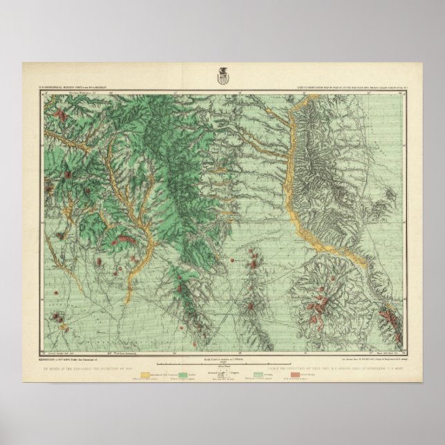 Poster Mapa de Classificação de Terra do Sudoeste do Novo (Frente)