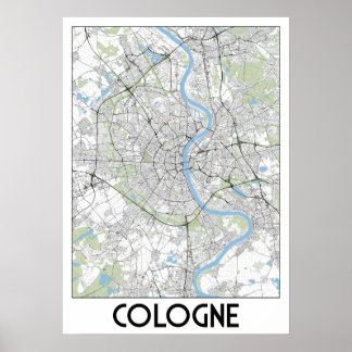 Poster Mapa de Colônia