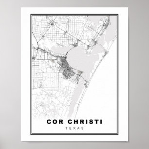 Poster Mapa de Corpus Christi