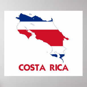 PÔSTER MAPA DE COSTA RICA