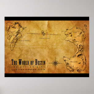 Pôster Mapa de Destino