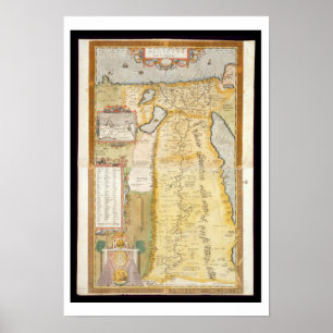Poster Mapa de Egipto antigo, 1584