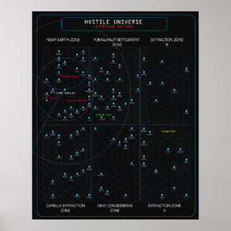 Poster Mapa de estrelas do HOSTILE