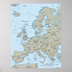 Poster Mapa de Europa