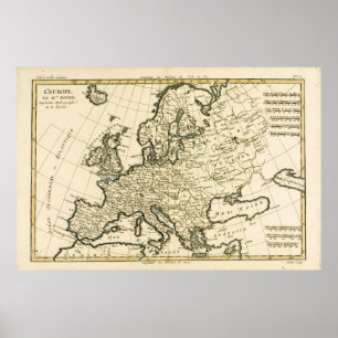 Poster Mapa de Europa por Guilherme Raynal