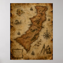 Mapa de Fantasia Antigo — Karnor e Draegar