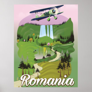 Poster Mapa de férias da Romênia em Bucareste