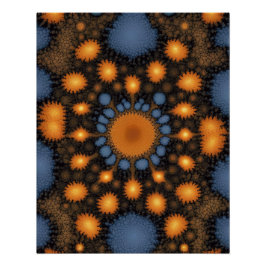 Pôster Mapa de Floresta Villiage em Fractal