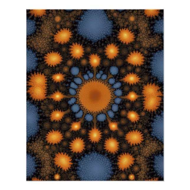 Pôster Mapa de Floresta Villiage em Fractal (Frente)