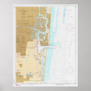 Poster Mapa de Fort Lauderdale FL (1991)