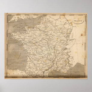 Poster Mapa de France por Arrowsmith