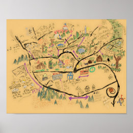 Poster Mapa de Fromville, Redesenho do Mapa de Victor, Pr