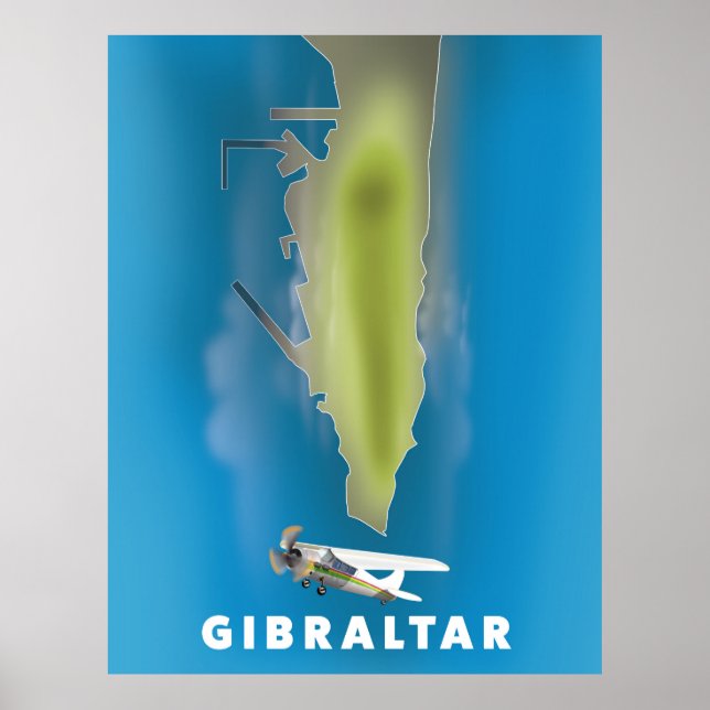 Poster Mapa de Gibraltar (Frente)