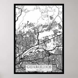 Poster Mapa de Guarulhos Brasil