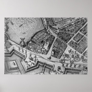 Pôster Mapa de Hamburgo