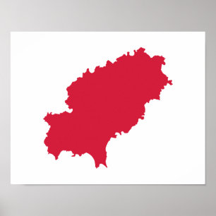 Pôster Mapa de Ibiza