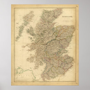 Poster Mapa de Inglaterra