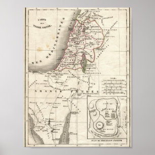 Poster Mapa de Israel