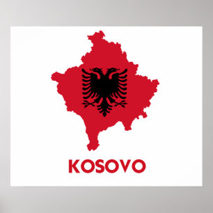 PÔSTER MAPA DE KOSOVO