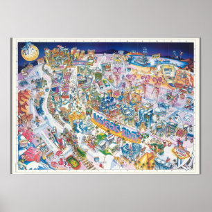 Poster Mapa de Las Vegas